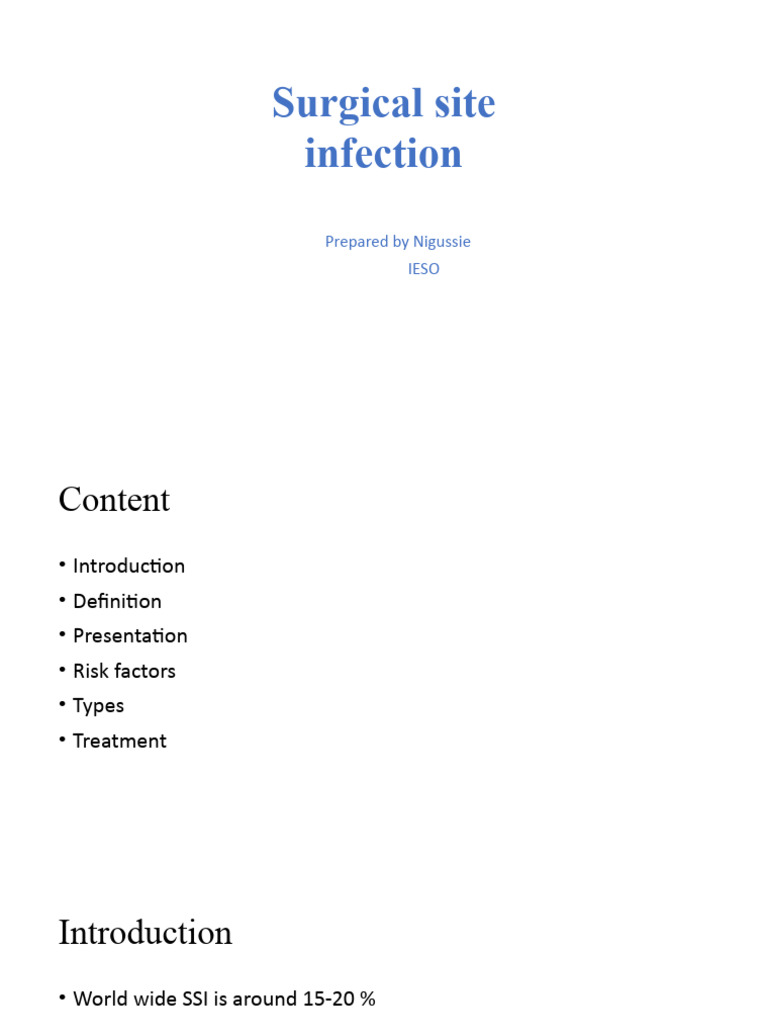 Understanding Surgical Site Infections | PDF