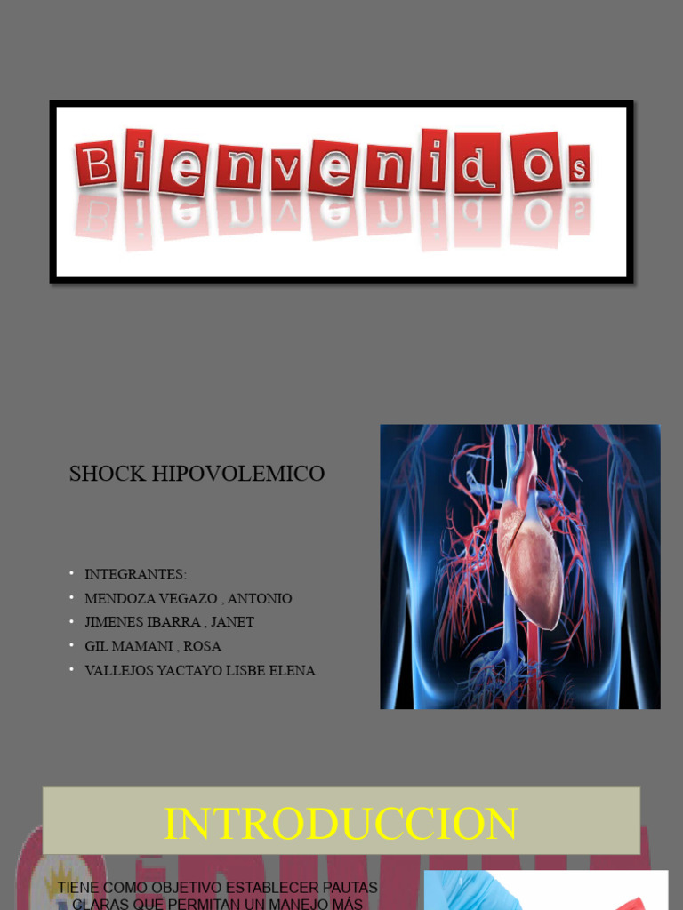 Manejo del Shock Hipovolémico | PDF | Fisiología | Causas de la muerte