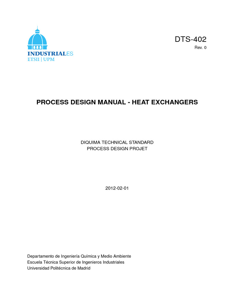 DTS 402 PDM Hex | PDF | Heat Exchanger | Engineering Thermodynamics