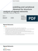 Network Modelling and Variational Bayesian Inference For Structure Analysis of Signed Networks