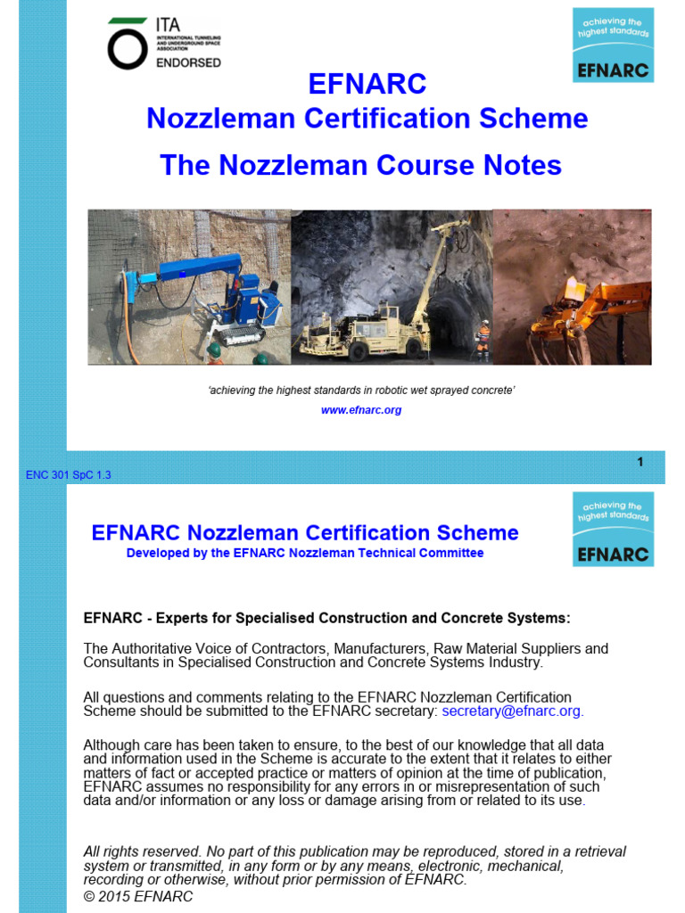Efnarc Nozzleman Certification Scheme The Nozzleman Course Notes PDF