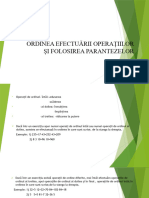 Ordinea Efecuării Operațiilor Cls A 5 A