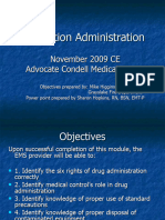 Rev Nov 2009 Medication Administration