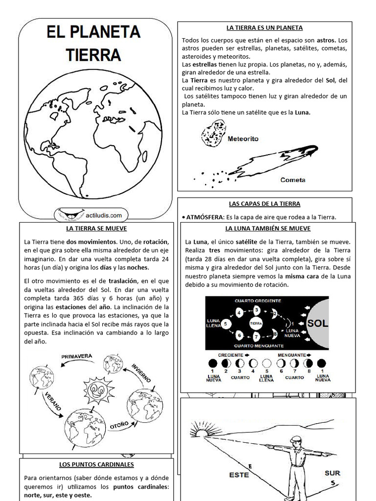 El Planeta Tierra | PDF | Tierra | Luna