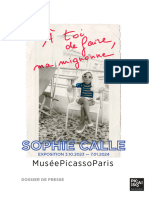 Exposition Sophie Calle Au Musée Picasso, Paris