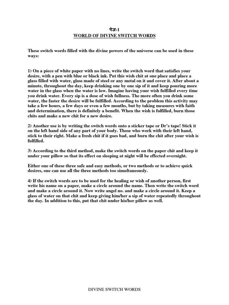 What Is Switch Word Therapy