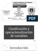 Eq. 6 Clasificación y Operacionalización de Variables