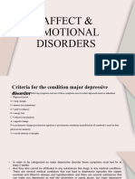 Affect 0 Emotional Disorders