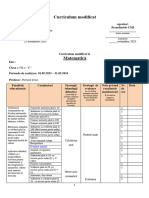 Curriculum Modificat La Matematica