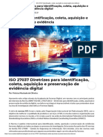 ISO 27037 Identificação, Coleta, Aquisição e Preservação de Evidência