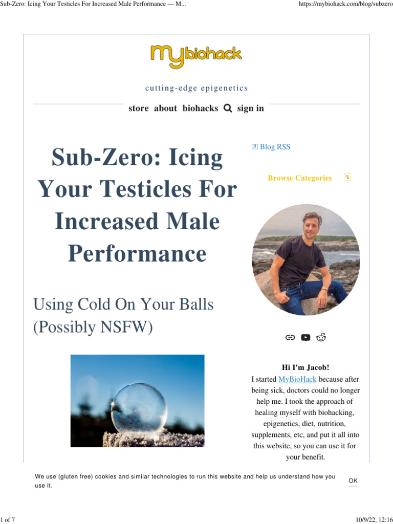 Sub-Zero Icing Your Testicles For Increased Male Performance ...