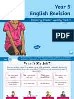 t2 e 3747 Year 5 English Revision Morning Starter Weekly 1 Powerpoint Pack - Ver - 1