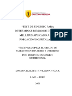 Test de Findrisc para Determinar Riesgo de Diabetes Mellitus - 2021