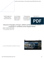 Anesthesia of The Surgical Patient - Specific Considerations - Schwartz's Principles of Surgery ABSITE and Board Review, 9th Ed