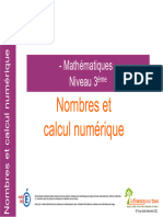 Math 3eme Nombres Et Calcul Numerique