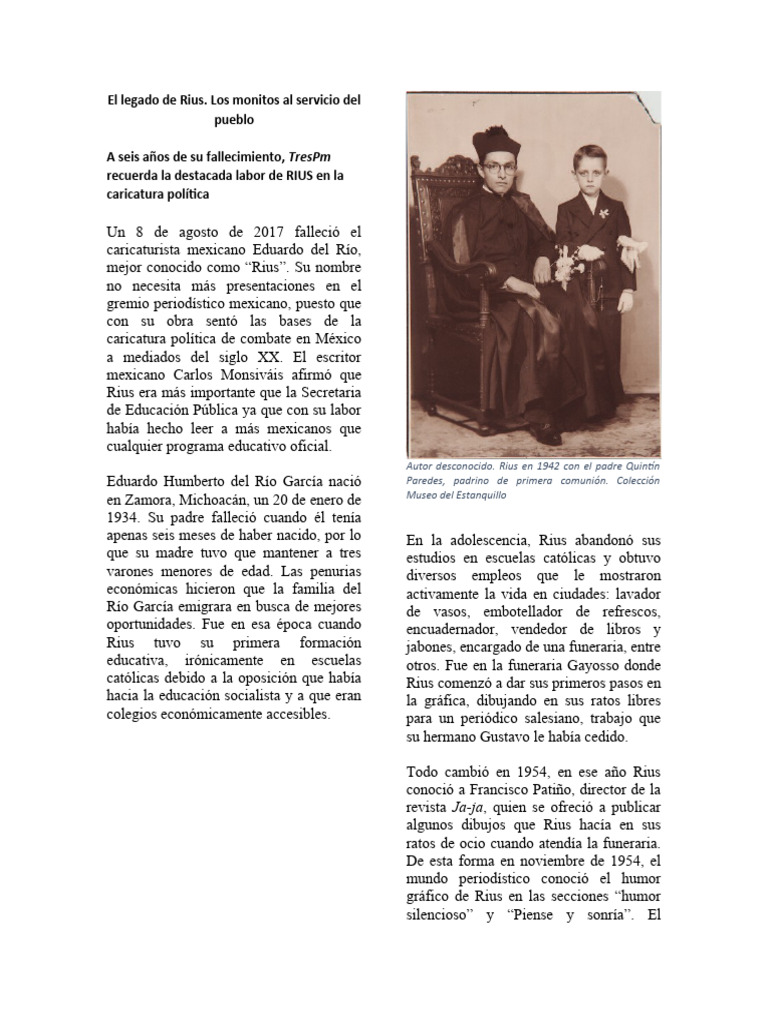 Legado de Rius en la caricatura política | PDF | Historia