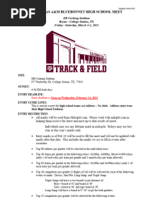 24 Texas A&m High School - Meet Information