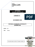 PHSC Sciences p1 Gr10 QP Nov2020 English