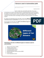 Different Types of Sensors Used in Automobiles PDF