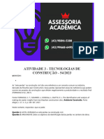 (43)98816 5388 Assessoria Atividade 3 - Tecnologias de Construção - 54 2023