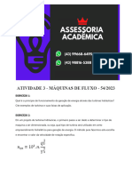 6495 Assessoria Atividade 3 - Máquinas de Fluxo - 54 2023