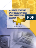 Référentiel Comptable Spécifique Des SFD - 1