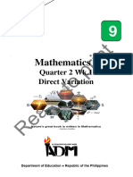 Math9 Q2 Mod2 Wk1 .DirectVariation Version5