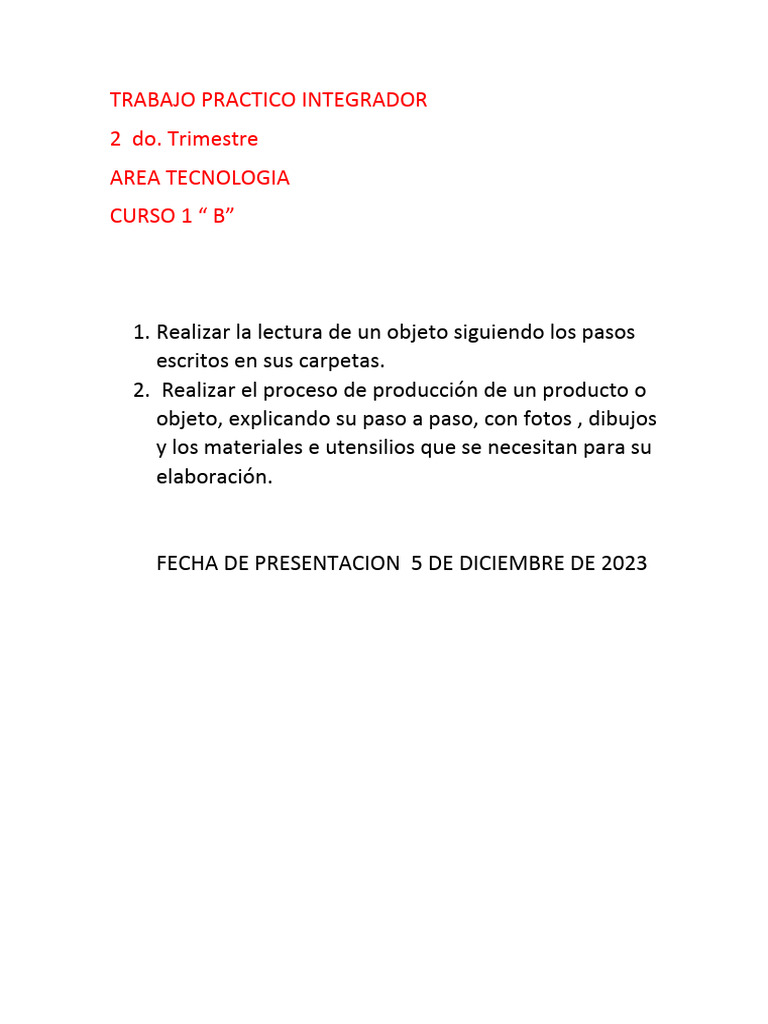 Trabajo Practico Integrador Pdf