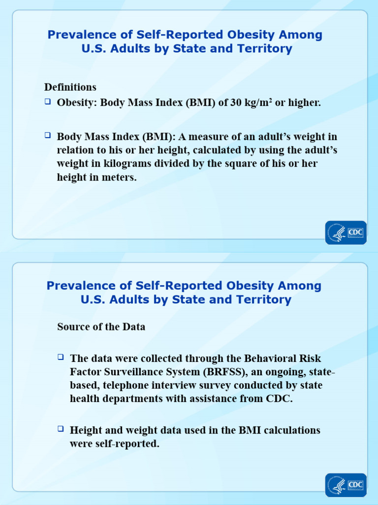 CDC Obesity 2019 Overall Obesity Prevalence Map 508 PDF Body Mass