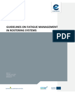 Guidelines On Fatigue Management in Rostering Systems - After WG2