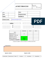 Audit Process: Date: Client: Usine: Désignation Produit: Equipe: Rapport N°