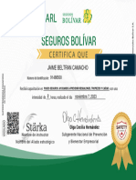 Certificado Paso Seguro Jaime Beltran