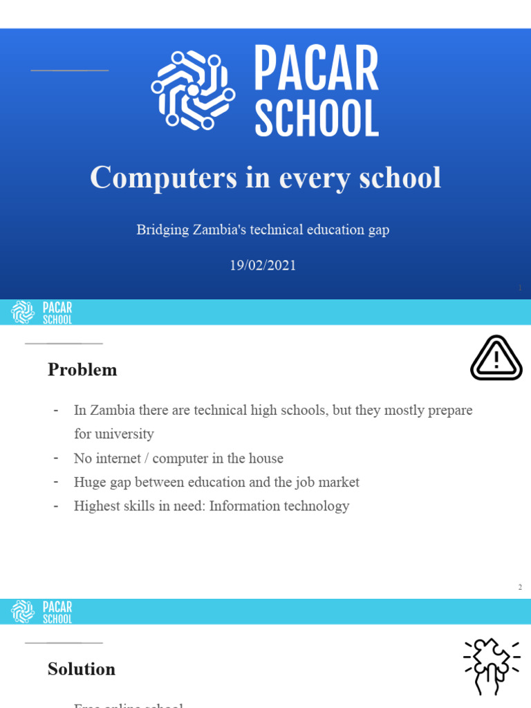 Computers for Zambia's Schools Initiative | PDF | Internet | Computing