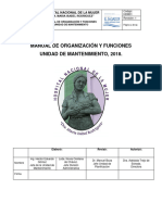 MANUAL DE ORGANIZACION Y FUNCIONES MANTENIMIENTO 2018 para Revision - SIN FIRMAS