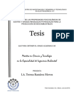 Evaluación de Las Propiedades Fisicoquímicas de Aceites y Grasas Residuales Potenciales para La Producción de Biocombustibles - Rees