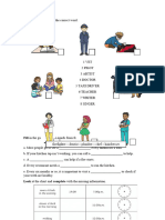 Activity 5º Ano - Jobs, Time and Numbers