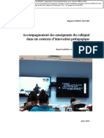 Accompagnement Des Enseignants Du Collégial Dans Un Contexte D'innovation pédagogique-PAREA-Abillois-st-germain - 2014