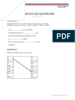 Exercices GRAMMAIRE - 7