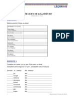 Exercices GRAMMAIRE - 6 B