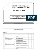 Perangkat Pembelajaran Madrasah Tsanawiyah / Mts Pemetaan SK & KD