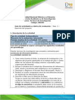 Guía de actividades y rúbrica de evaluación - Unidad 2 - Paso 2 - Ejecución del proyecto