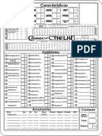 Ficha de Personagem Chamado de Cthulhu (BASE - Era Moderna)