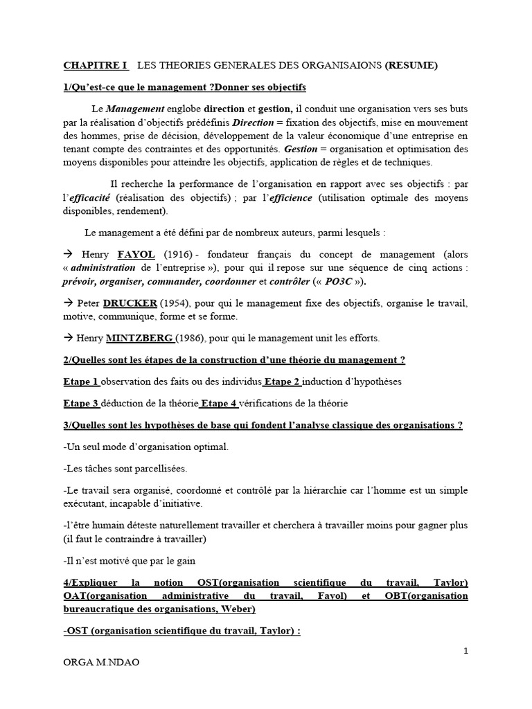 Théories du Management et Organisation | PDF | Motivation | Motivant
