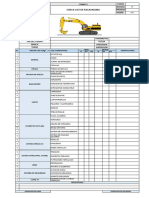 Check List de Excavadora