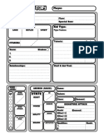 (Fillable) Animon Story Character Sheet