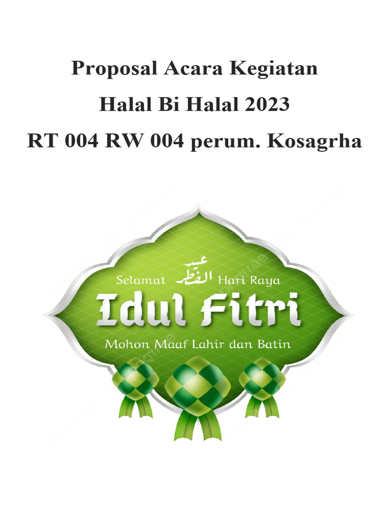 Proposal Acara Kegiatan Halal Bi Halal 2023 Pdf