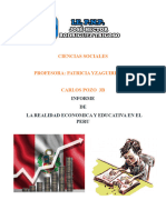 Informe Sobre La Educación y La Economia en El Peru