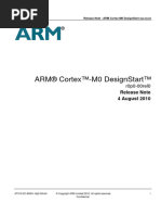 ARM Cortex-M0 DesignStart ReleaseNote