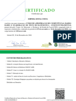 Certificado CURSO DE ELABORAÇÃO DE ITENS EM MATEMÁTICA - CREDE 03 - EDINISA SOUSA COSTA