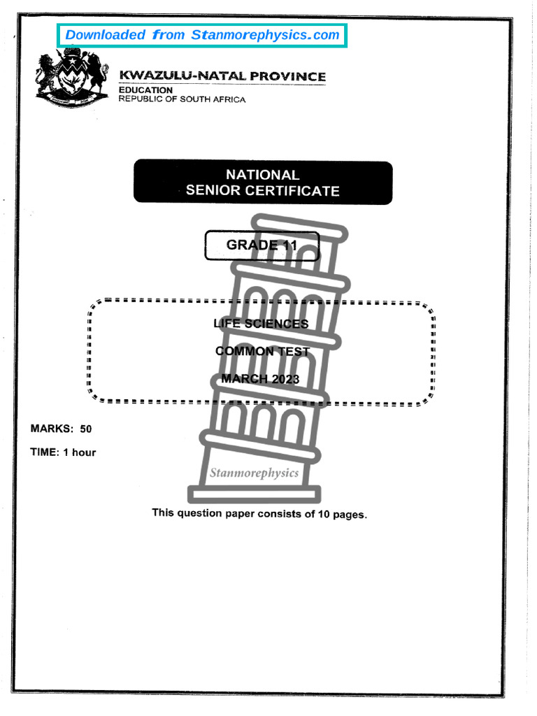 eastern cape life science grade 11 november 2023 paper 1
